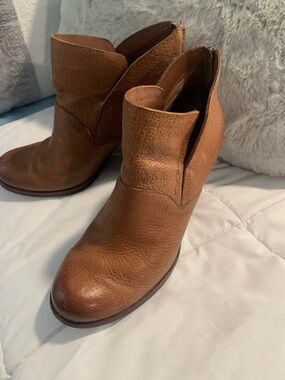 Kork-Ease Tan Leather Ankle Booties